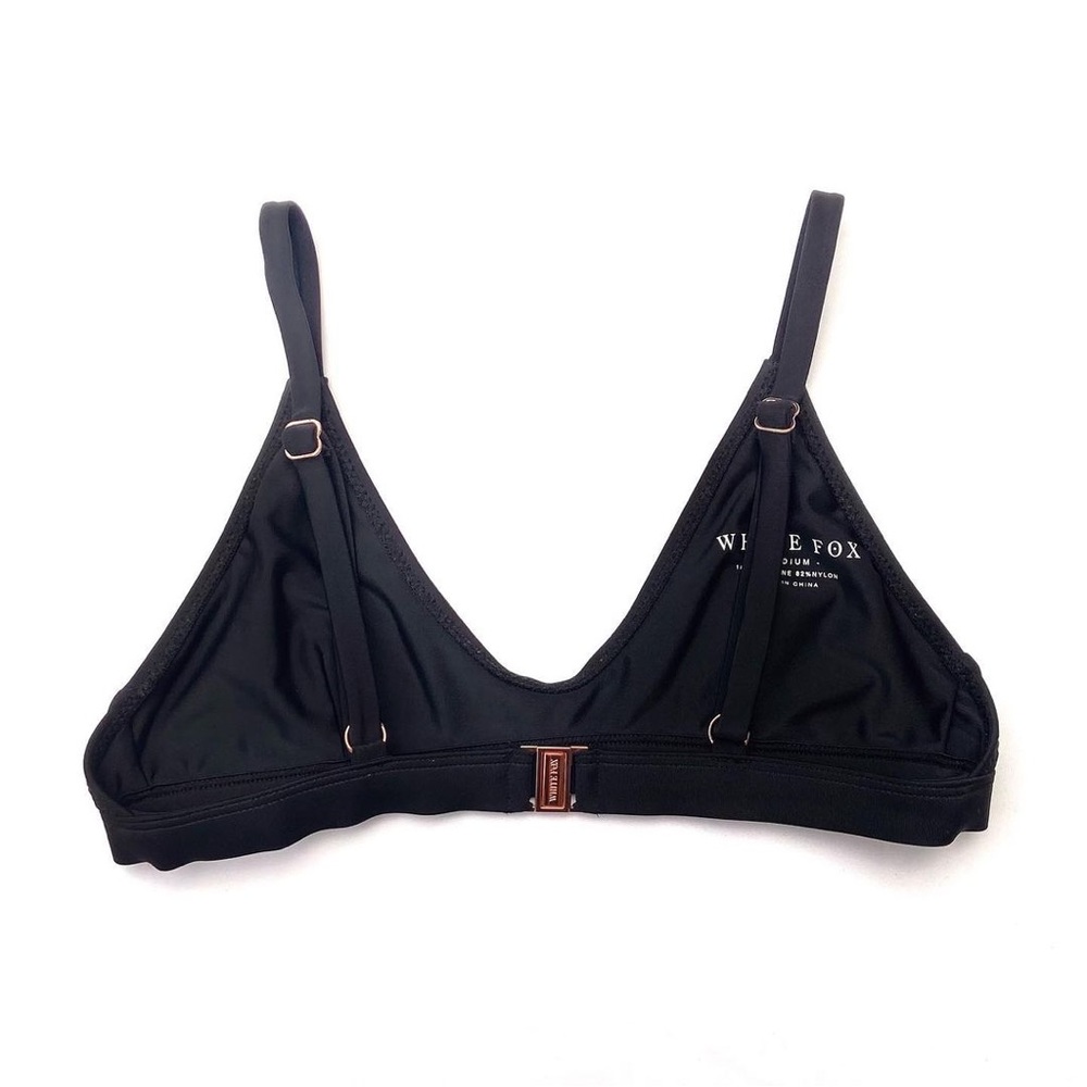 White Fox Black Bikini Top - Picture 2 of 2